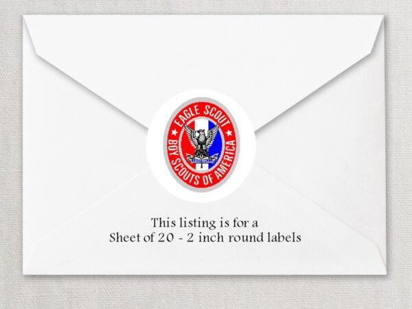 Eagle Scout 2 2" Rounded Envelope Seals