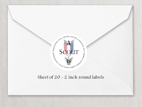 Eagle Scout 4 2" Rounded Envelope Seals