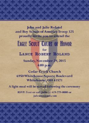 Triumphant Eagle Scout Invitation