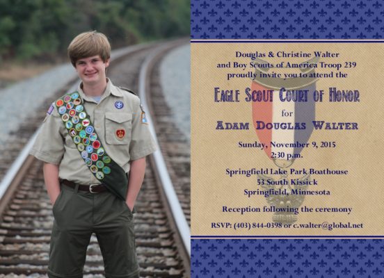 Triumphant Photo Eagle Scout Invitation