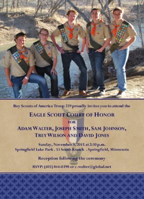 Triumphant Group Eagle Scout Invitation