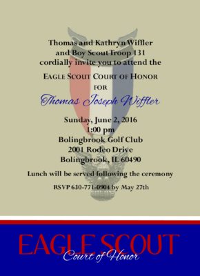Commitment (Khaki) Eagle Scout Invitation