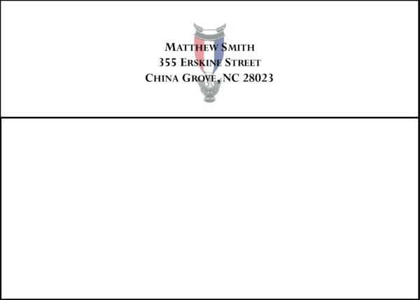 #3 Return Address Printed on Back Flap of Outside Envelopes