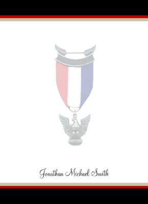 Honorable Black Eagle Scout Flat Note Cards