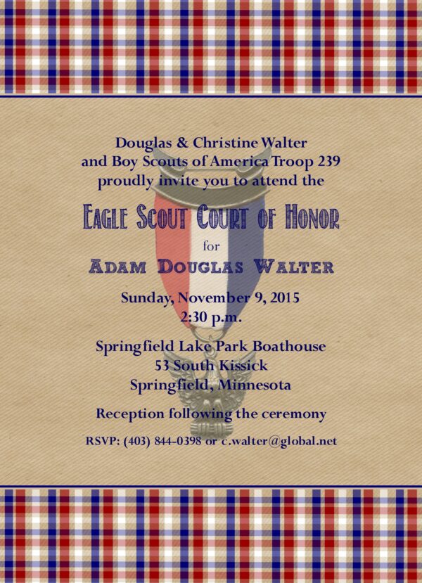 Memories 1 Eagle Scout Invitation