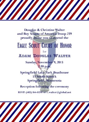 Patriotic Eagle Scout Invitation