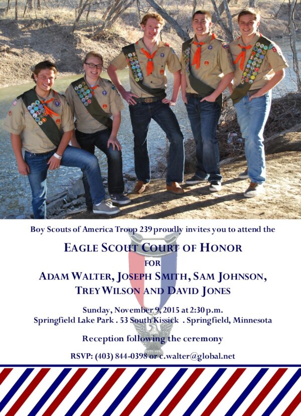 Patriotic Group Eagle Scout Invitation