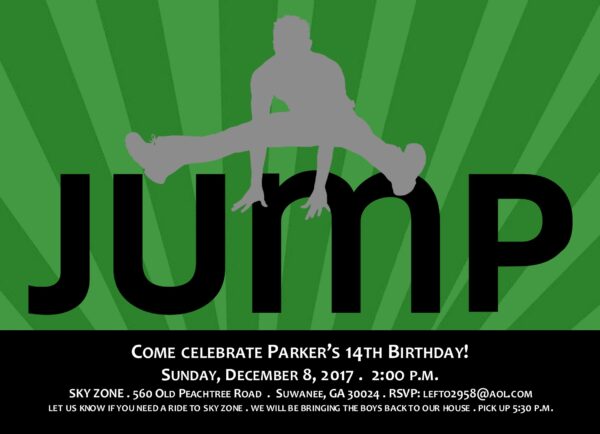 13Jump To It Party