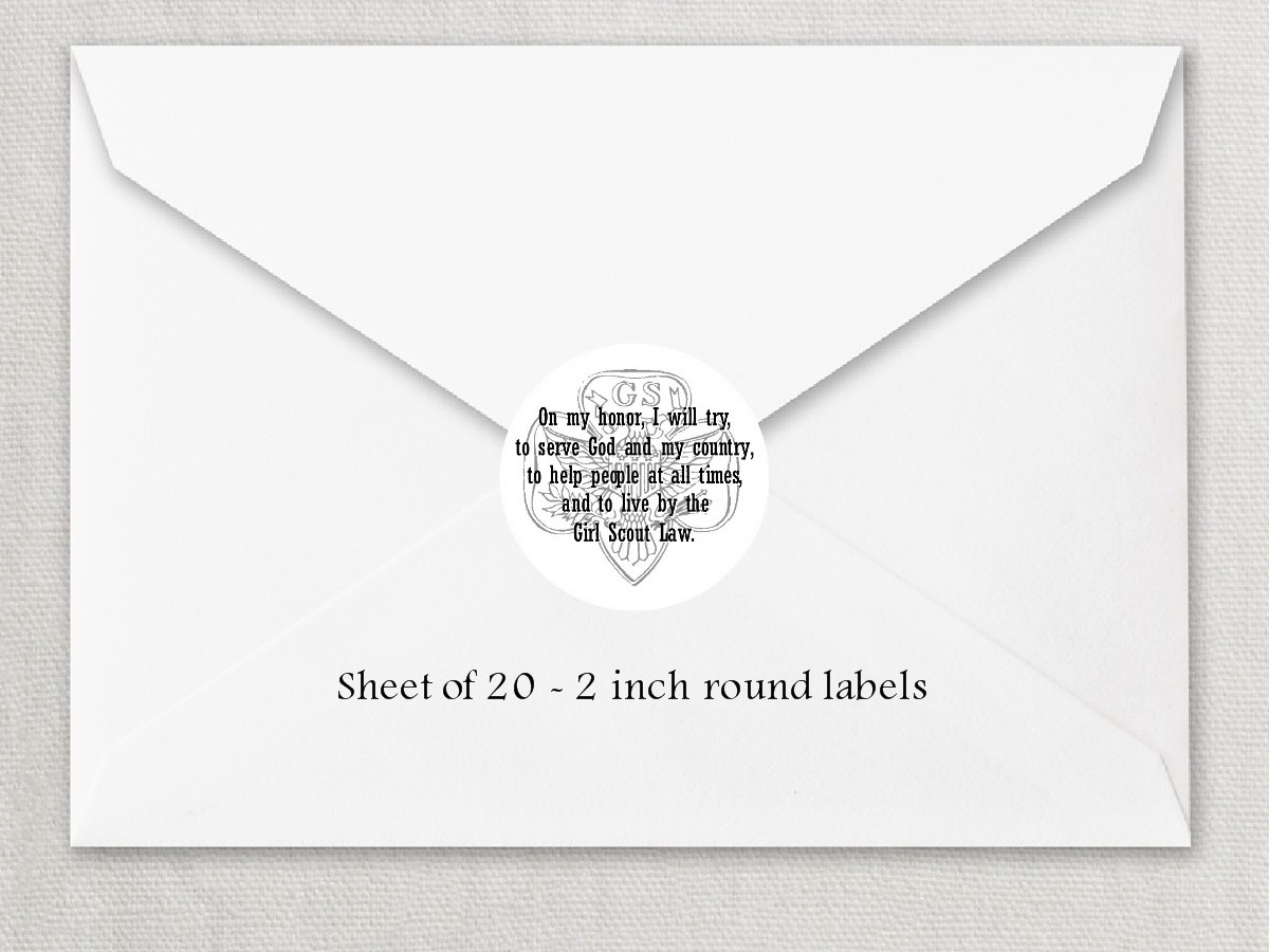Round Black Envelope Seals