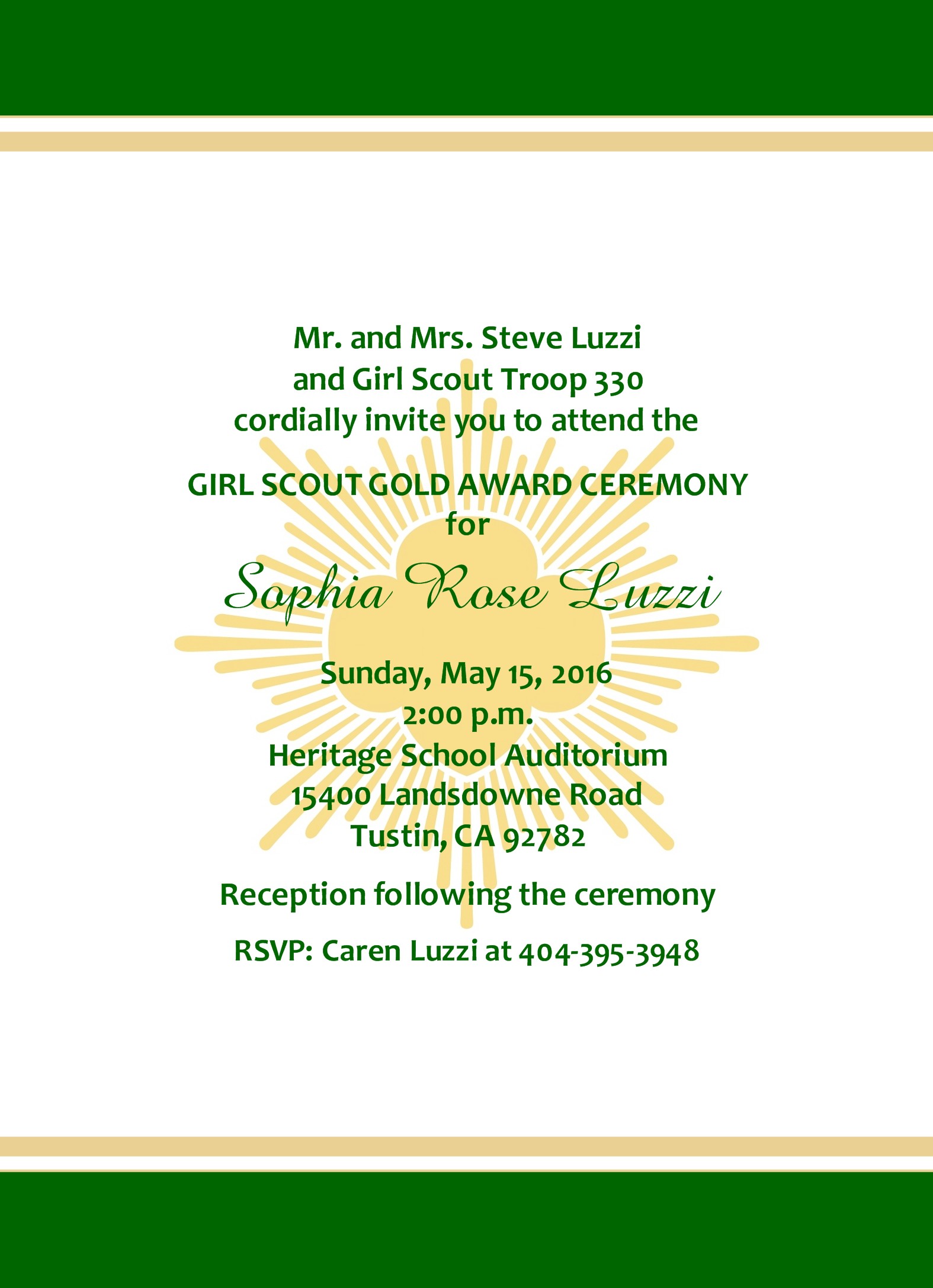 Friendly Girl Scouts Invitation